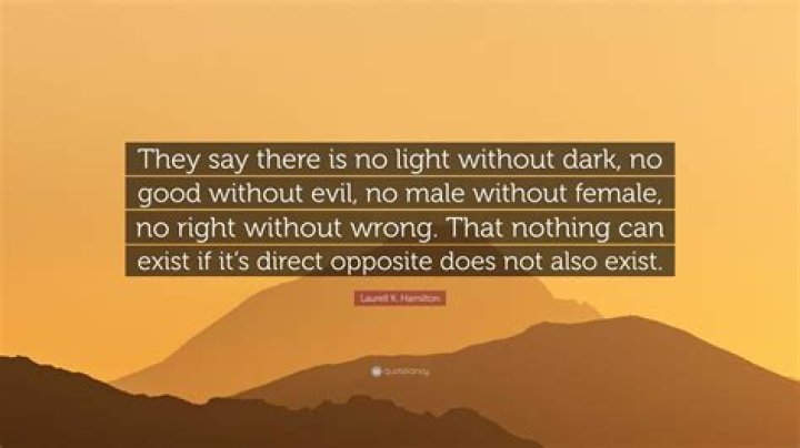 Can light exist without dark?