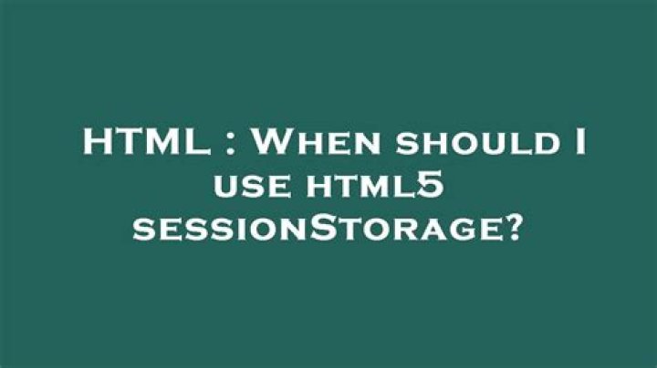 When should I use HTML5?